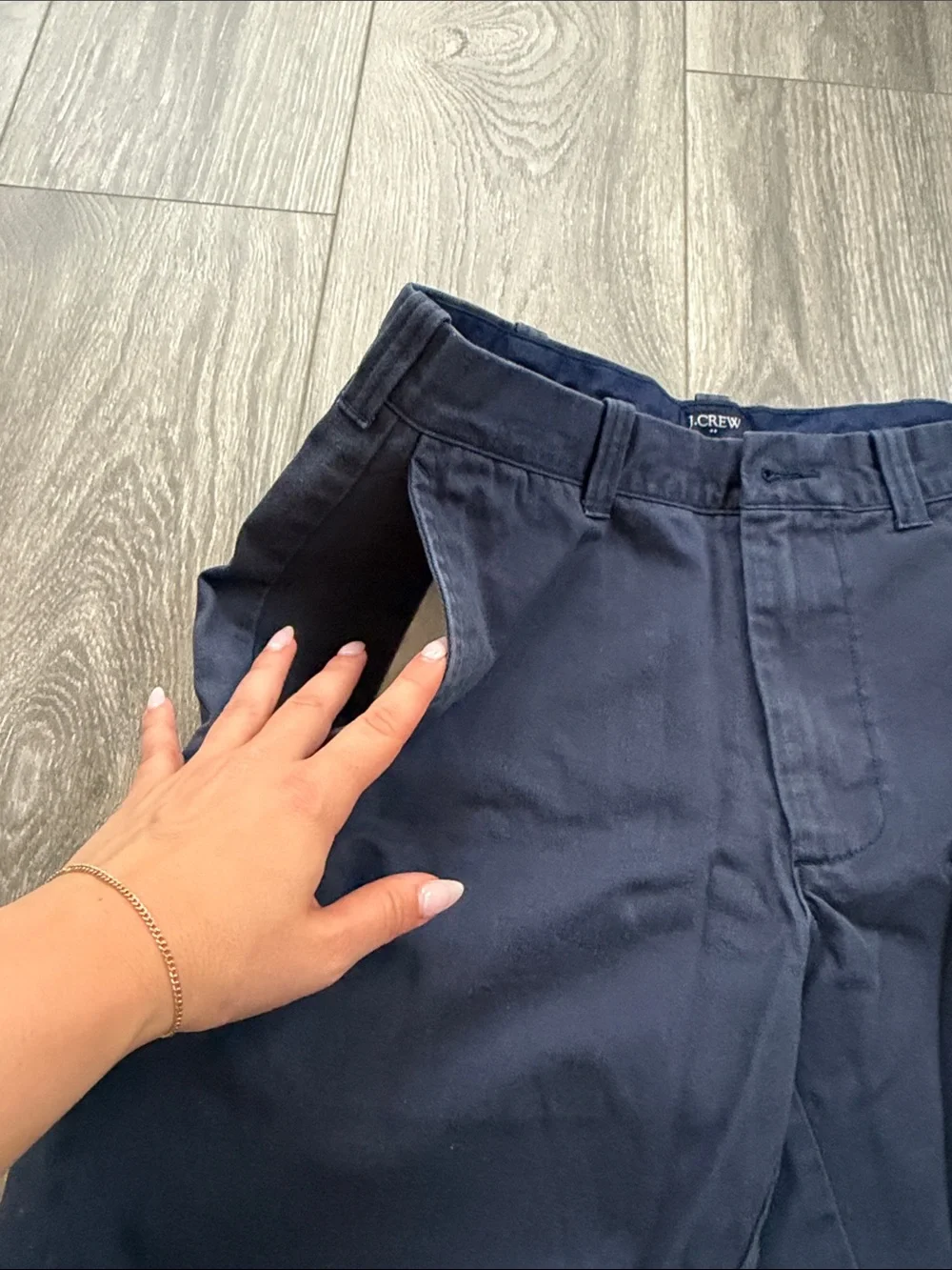 J. Crew Navy Flat-Front 100% Cotton Chino Shorts - Size 31